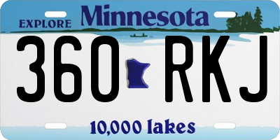 MN license plate 360RKJ