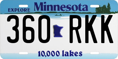 MN license plate 360RKK