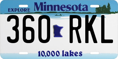MN license plate 360RKL