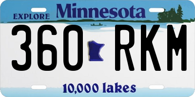 MN license plate 360RKM