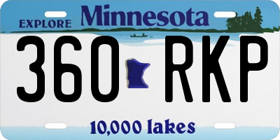 MN license plate 360RKP