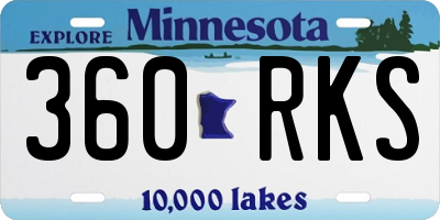 MN license plate 360RKS
