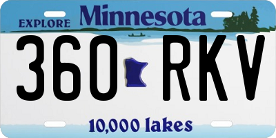 MN license plate 360RKV
