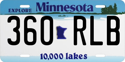 MN license plate 360RLB