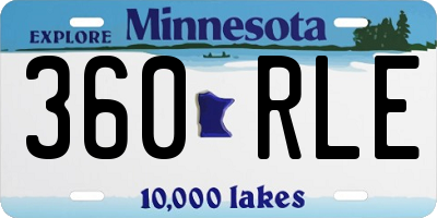 MN license plate 360RLE