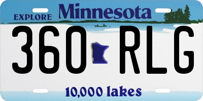 MN license plate 360RLG