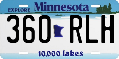 MN license plate 360RLH