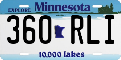 MN license plate 360RLI