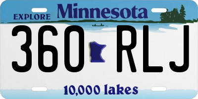 MN license plate 360RLJ