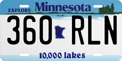 MN license plate 360RLN