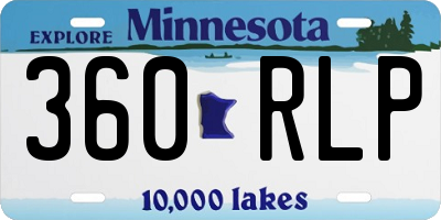 MN license plate 360RLP