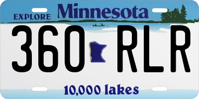 MN license plate 360RLR