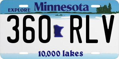 MN license plate 360RLV