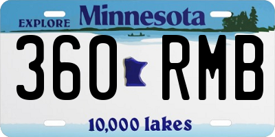 MN license plate 360RMB