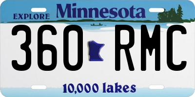 MN license plate 360RMC