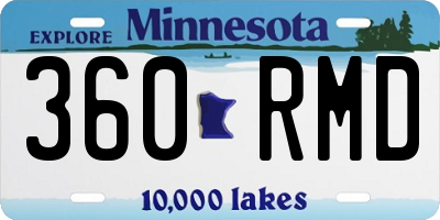 MN license plate 360RMD