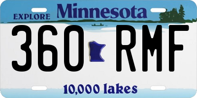 MN license plate 360RMF