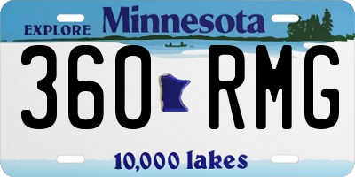 MN license plate 360RMG