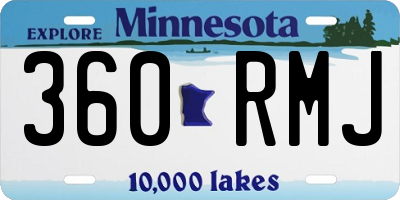 MN license plate 360RMJ