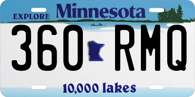 MN license plate 360RMQ