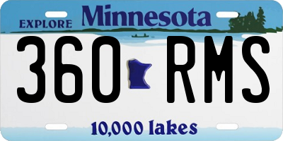MN license plate 360RMS