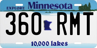 MN license plate 360RMT