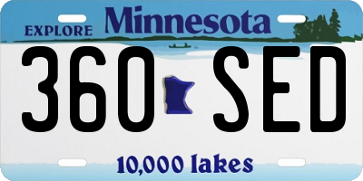 MN license plate 360SED