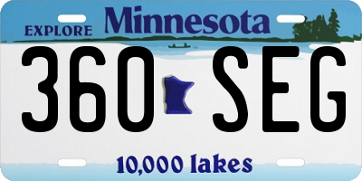 MN license plate 360SEG