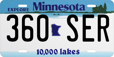 MN license plate 360SER