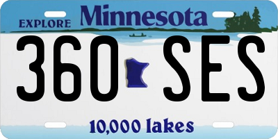 MN license plate 360SES