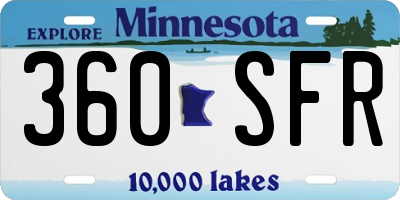 MN license plate 360SFR