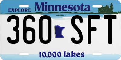 MN license plate 360SFT