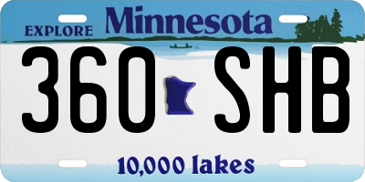 MN license plate 360SHB