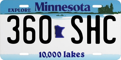 MN license plate 360SHC