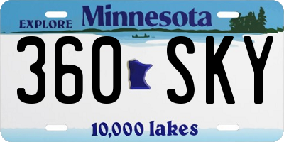 MN license plate 360SKY