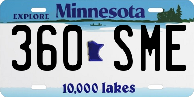 MN license plate 360SME