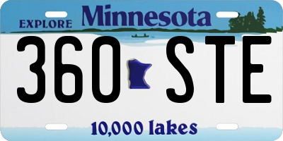 MN license plate 360STE