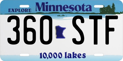 MN license plate 360STF
