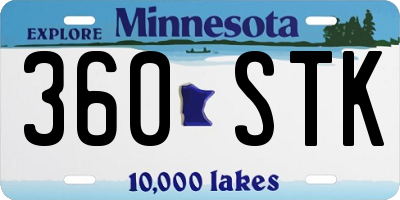 MN license plate 360STK
