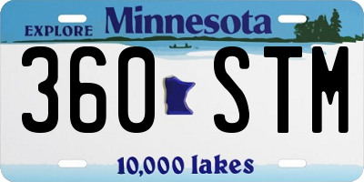 MN license plate 360STM