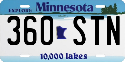 MN license plate 360STN