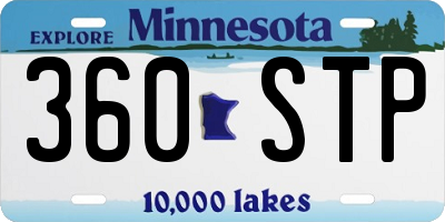 MN license plate 360STP