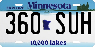 MN license plate 360SUH