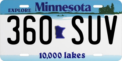 MN license plate 360SUV