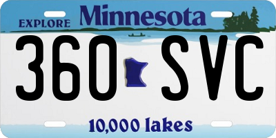 MN license plate 360SVC