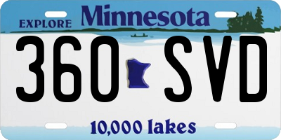MN license plate 360SVD