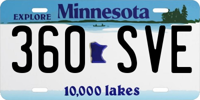 MN license plate 360SVE