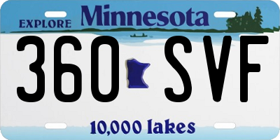 MN license plate 360SVF