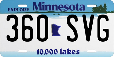 MN license plate 360SVG