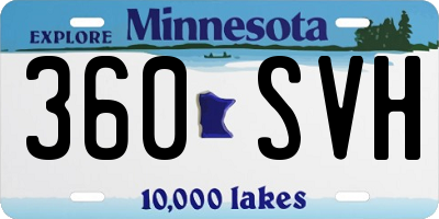 MN license plate 360SVH